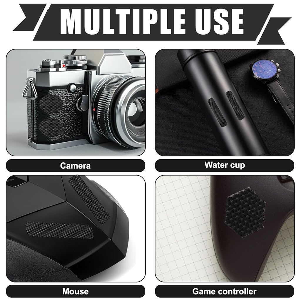 ZORBES® 4pcs Pre-Cut Grip Tape, Anti-Slip Cellphone Stickers ZORBES® 4pcs Pre-Cut Grip Tape, Anti-Slip Cellphone Stickers